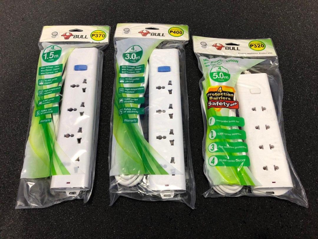 Bull Extension Cords (3/4/5/6/8 Gang), Commercial & Industrial