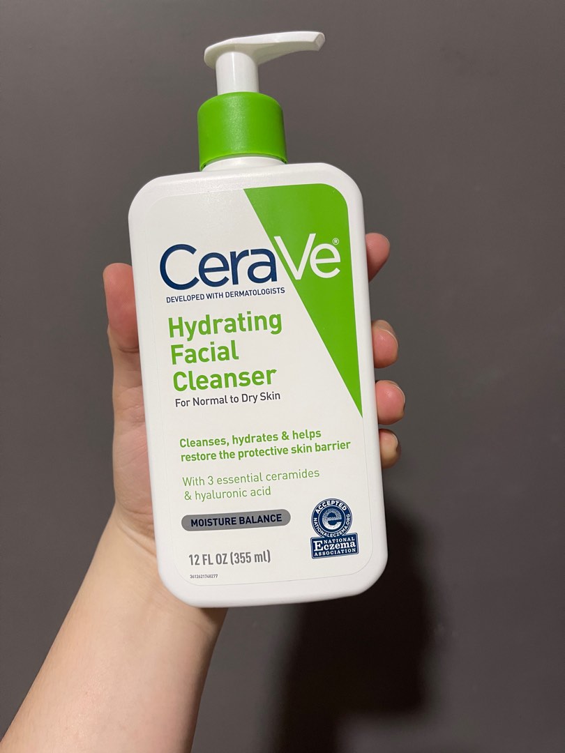 Cerave Hydrating Facial Cleanser 355ml, Beauty & Personal Care, Face