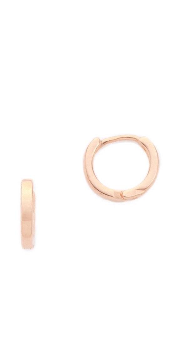 Cloverpost Hug Hoop Earrings rose gold Women s Fashion Jewelry