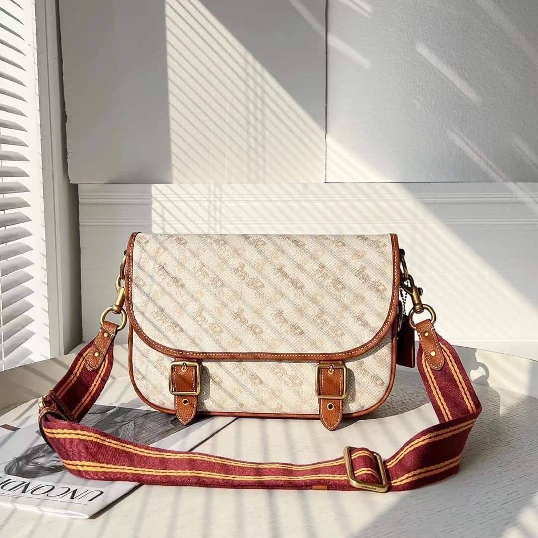 Coach Field Messenger Bag With Horse And Carriage Print, Women's