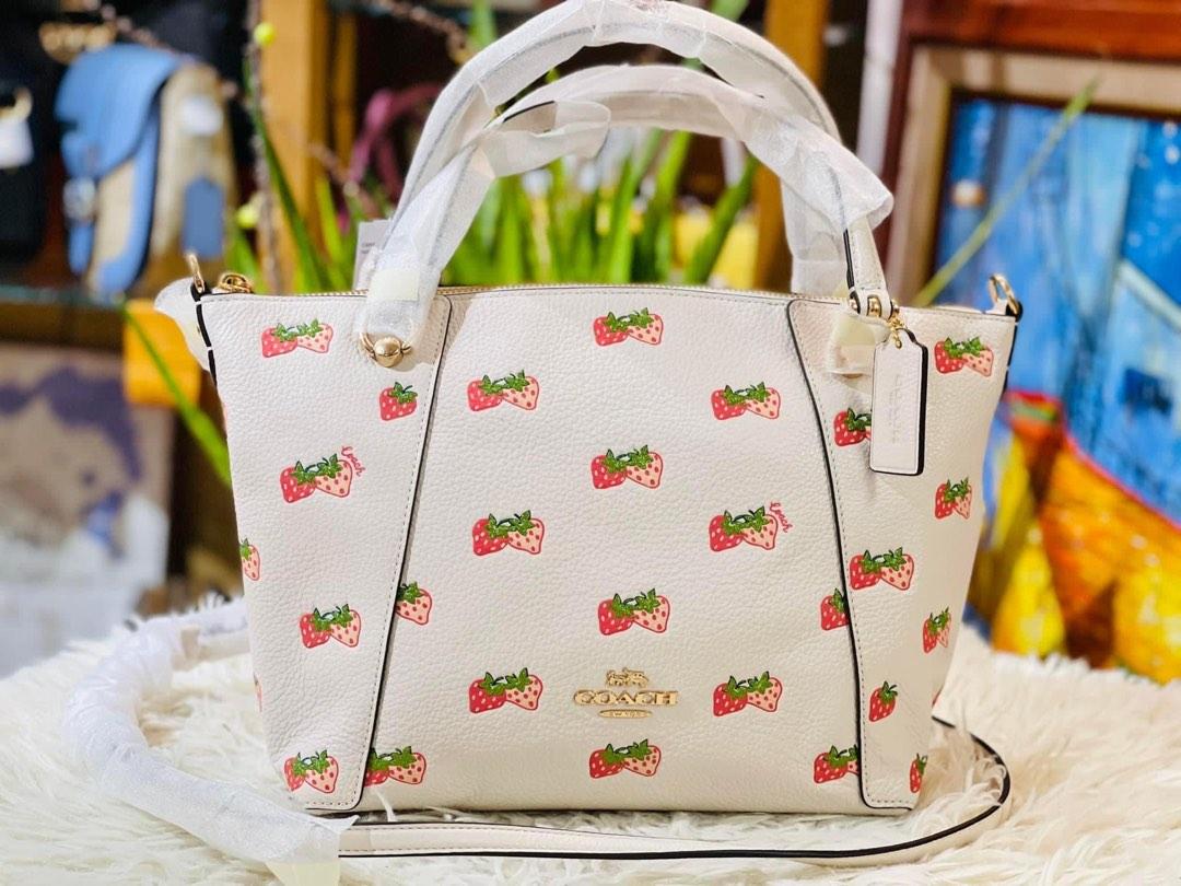 Coach Kacey SatchelStrawberry Print, Women's Fashion, Bags & Wallets