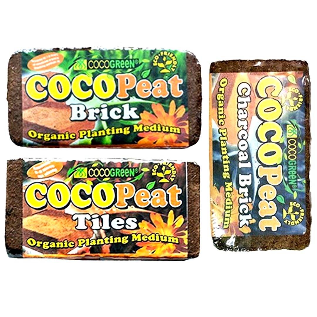 COCO PEAT BRICK, TILES & BRICK WITH CHARCOAL, Furniture & Home Living, Gardening, Soil