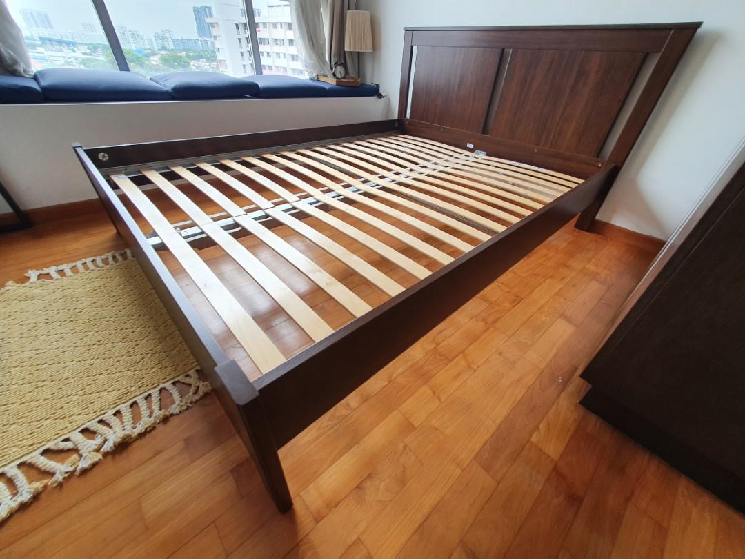 Double Bed Ikea SONGESAND and Mattress, Furniture & Home Living
