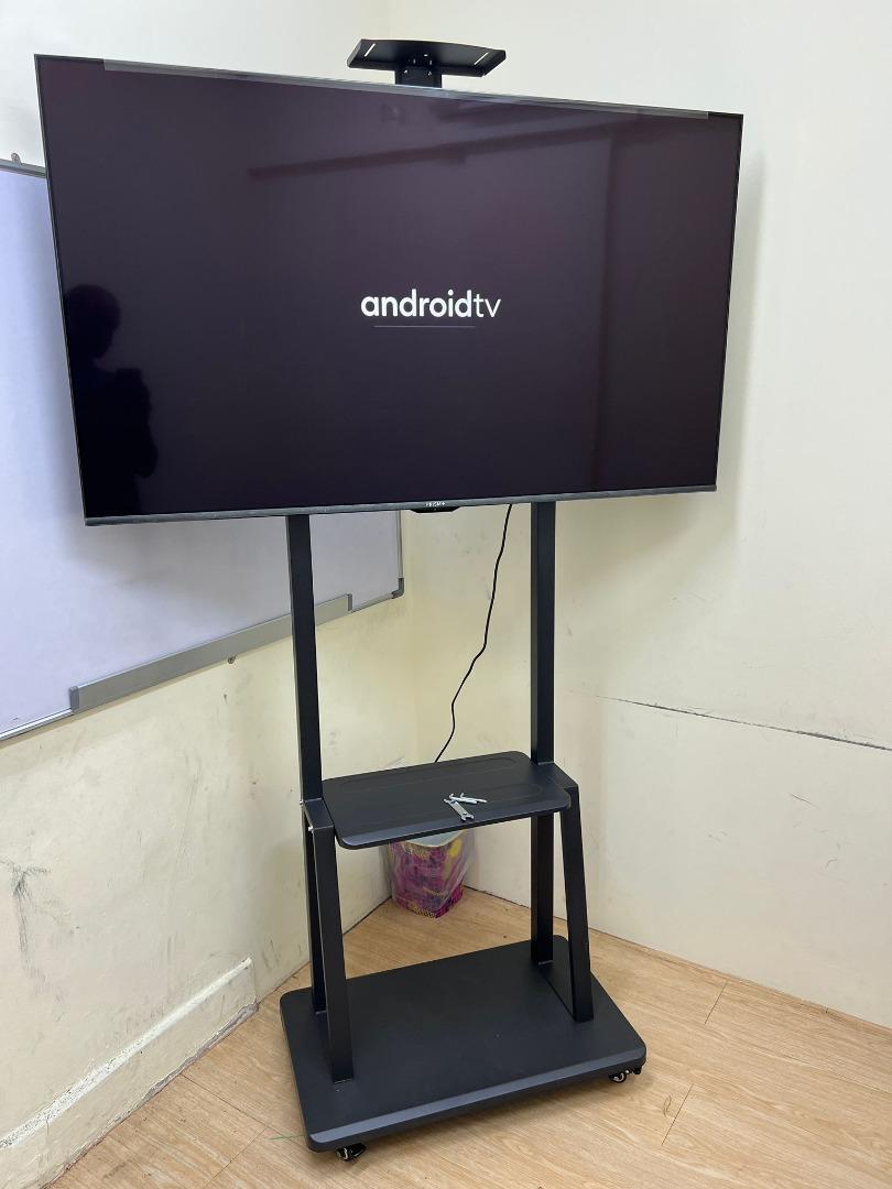 dual TV stand tallest wall mount bracket mobile cart height adjustable