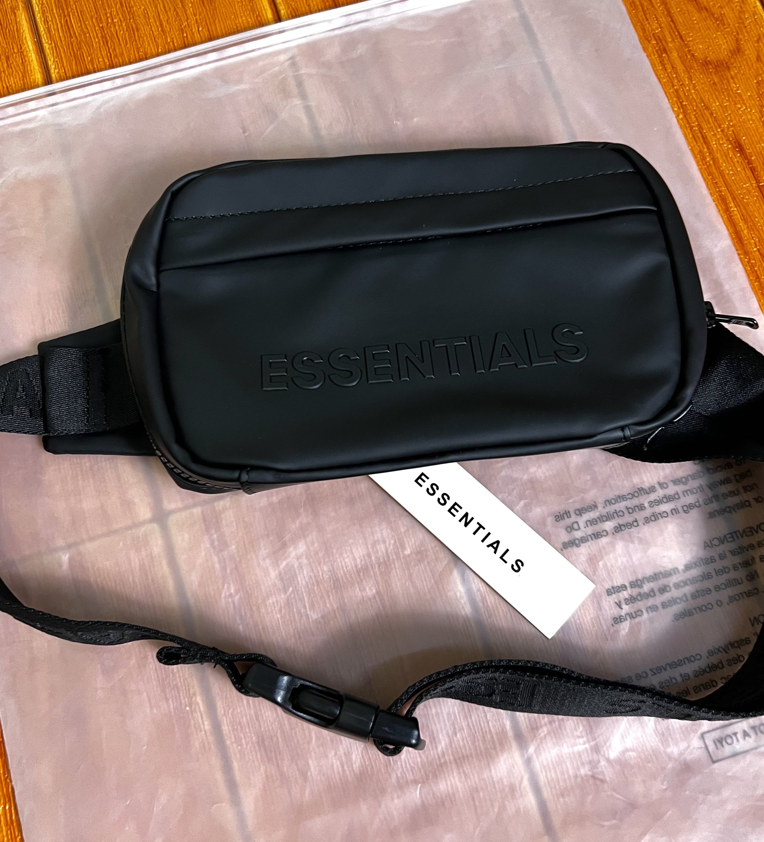 ESSENTIALS ALL BLACK FOG CROSSBODY WAIST BAG ORIGINAL