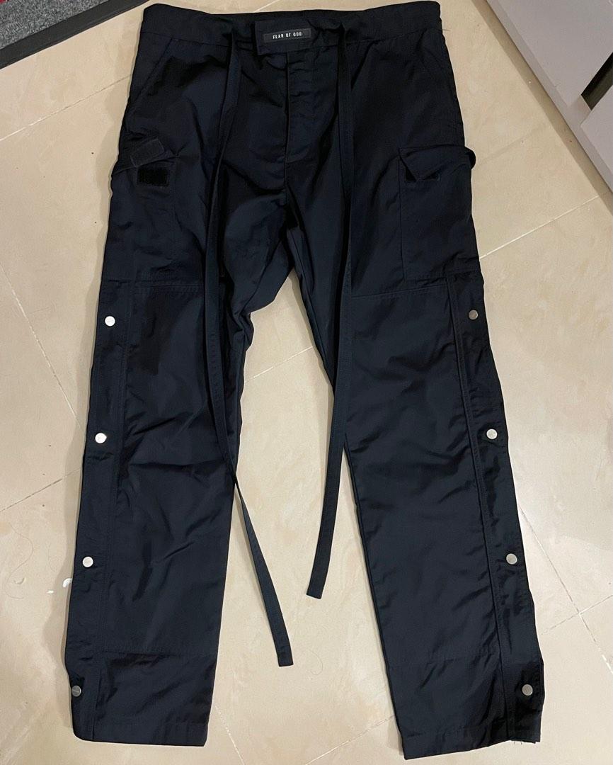 Fear of god Sixth Collection Nylon Cargo Navy Snap Pants Size L