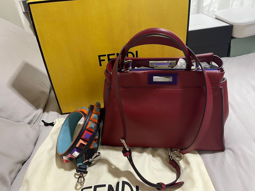 Fendi Peekaboo & Strap, Luxury, Bags & Wallets on Carousell