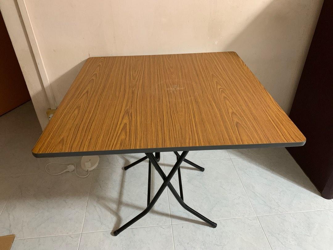 Folder table (Category: Tables & Sets) located in Singapore. Submitted by bidmickey (Listing ID 1181251563, Image 1). Description: Pls see pictures 3 if u agree to get this. Only self collection Size 90 cm x 90 cm.