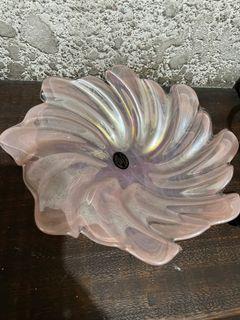 [FREE SHIP MM] Rare Arte Murano Kristall Mery Decorative Glass Bowl/Candy Dish Made in Italy 01