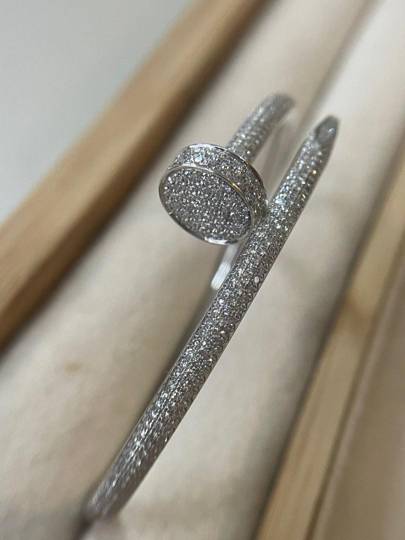 Cartier nail bracelet on sale silver