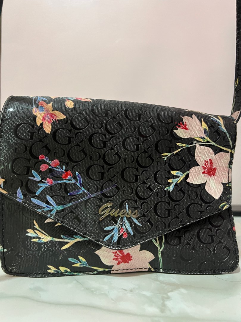Guess Floral Sling bag, Men's Fashion, Bags, Sling Bags on Carousell