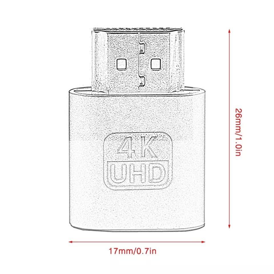 HDMI dummy dongle plug for Computer/Laptop/Graphics card, Computers ...
