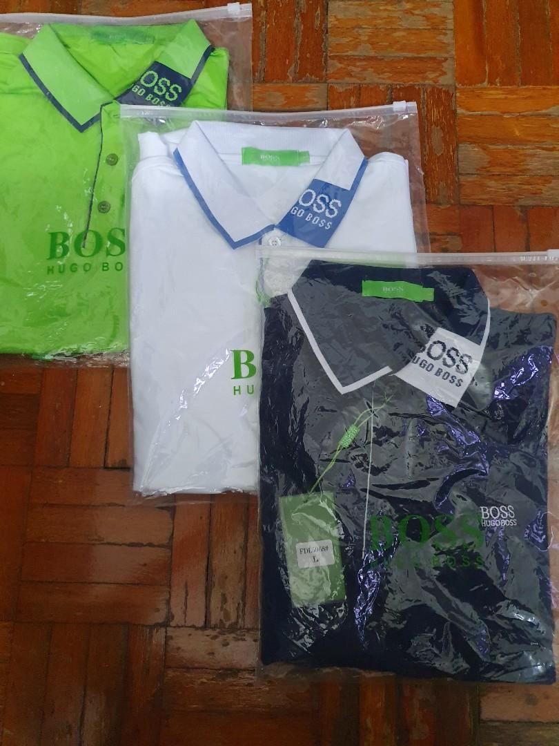Hugo Boss Polo TShirts (Green, Blue or White), Men's Fashion, Tops