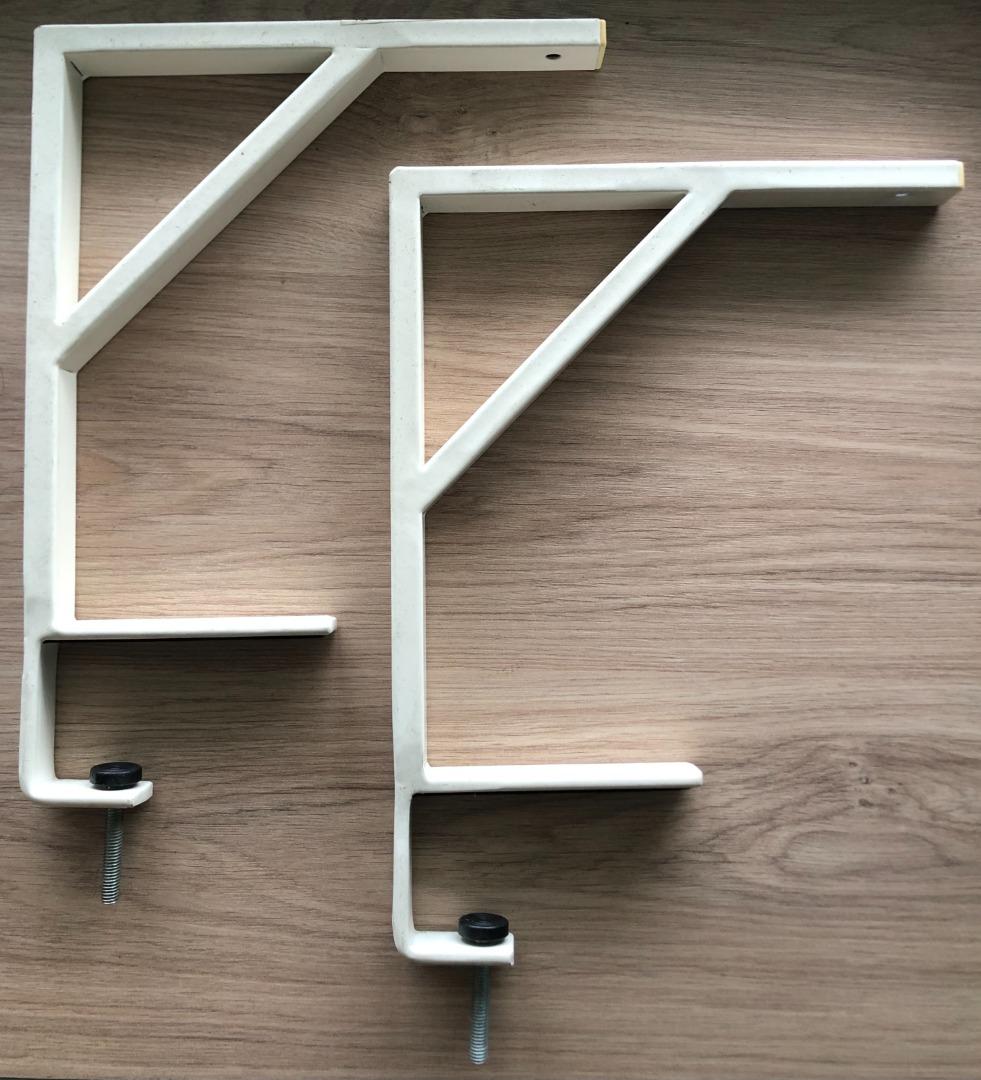 Ikea Ekby Tore shelf brackets (white), Furniture & Home Living