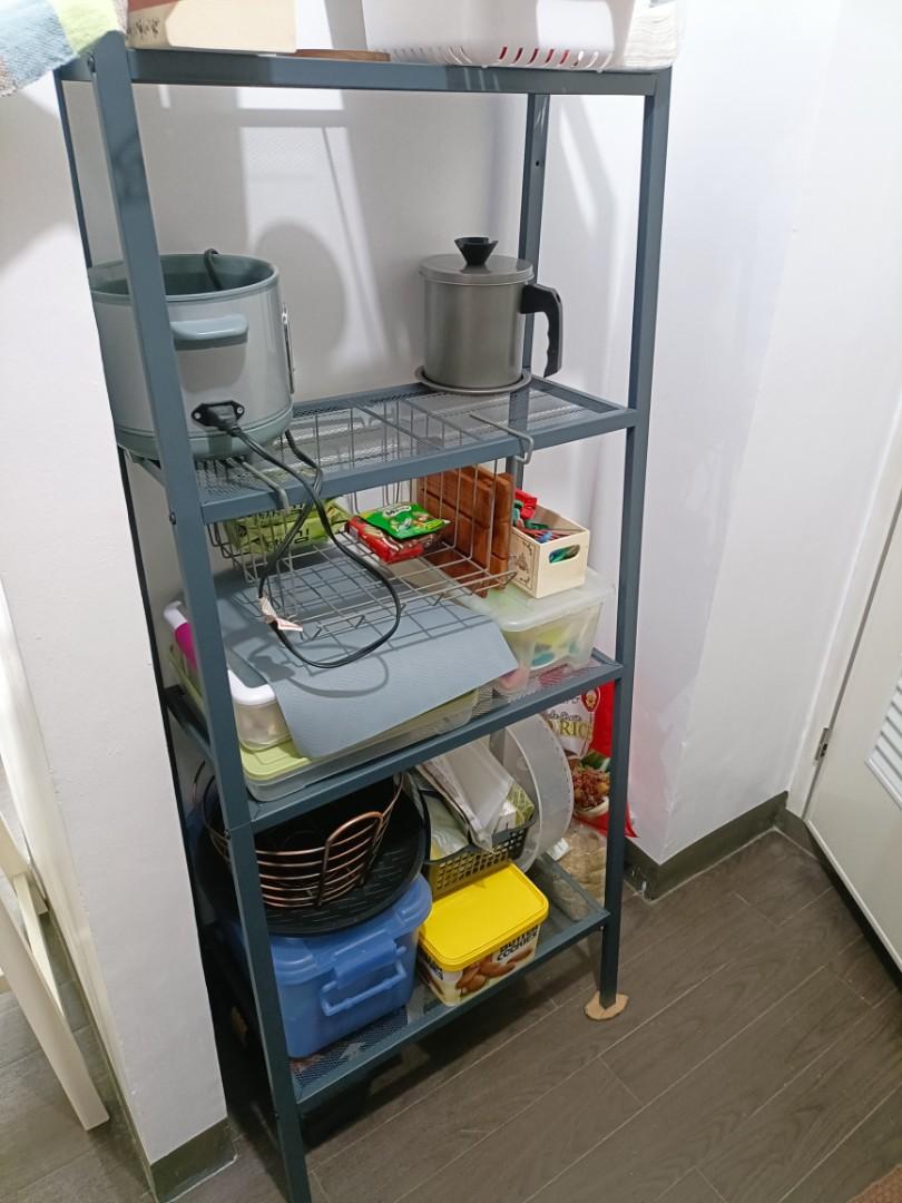 Ikea gray kitchen shelf, Furniture & Home Living, Furniture, Shelves