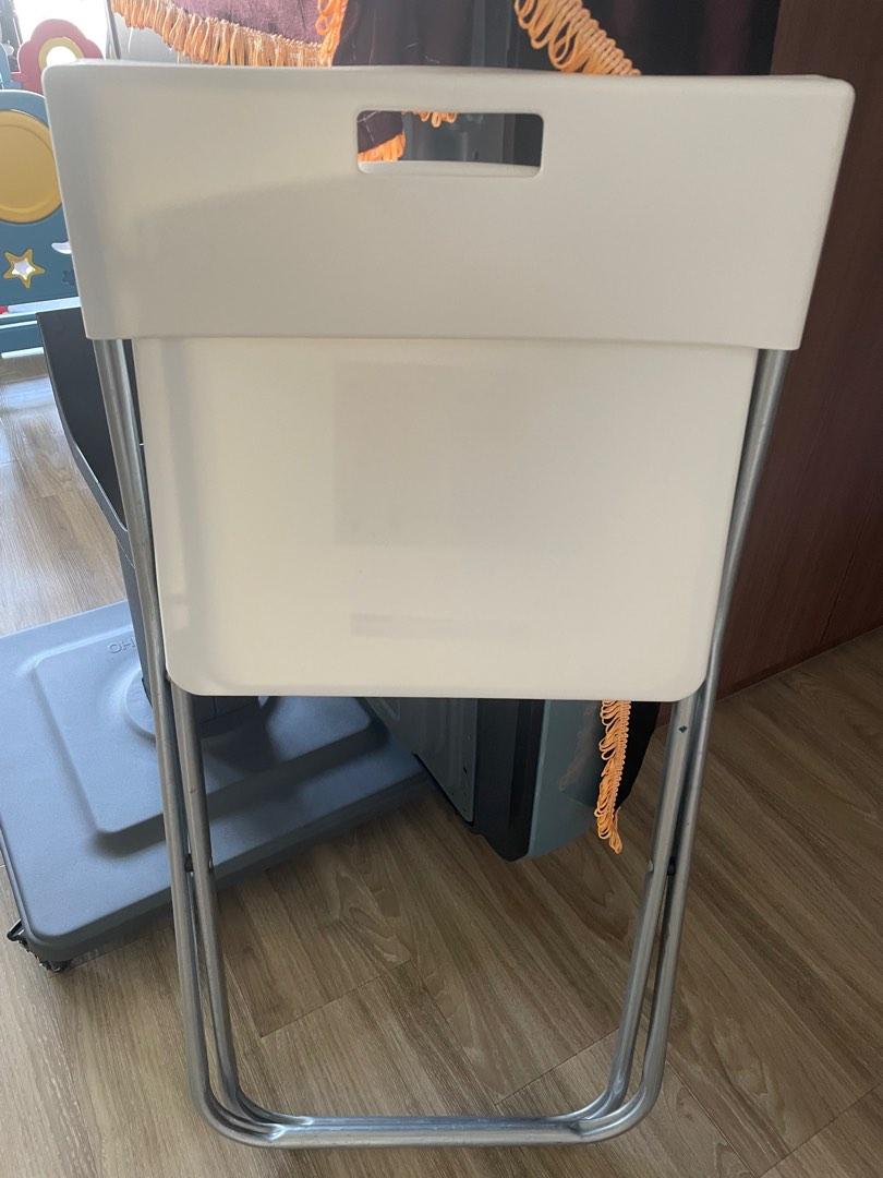 Ikea Gunde Foldable Chair (White @ $8/per), Furniture & Home Living ...