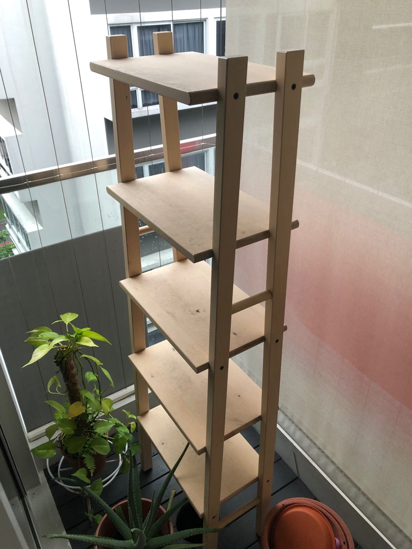 Ikea VILTO slim wooden shelve, Furniture & Home Living, Furniture