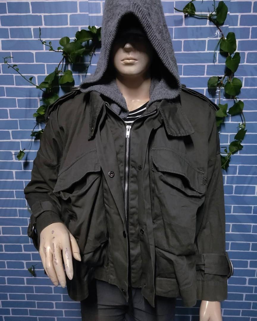 Jaket denim sale hoodie