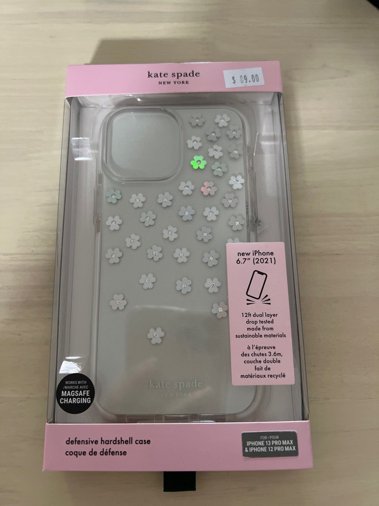 Kate Spade Defensive Hardshell Case with MagSafe for iPhone 14 AND iPhone  13 - Scattered Flowers