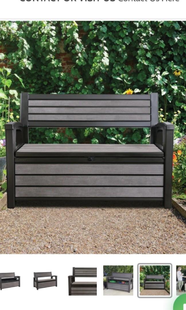 KETER Hudson storage bench, Furniture & Home Living, Outdoor