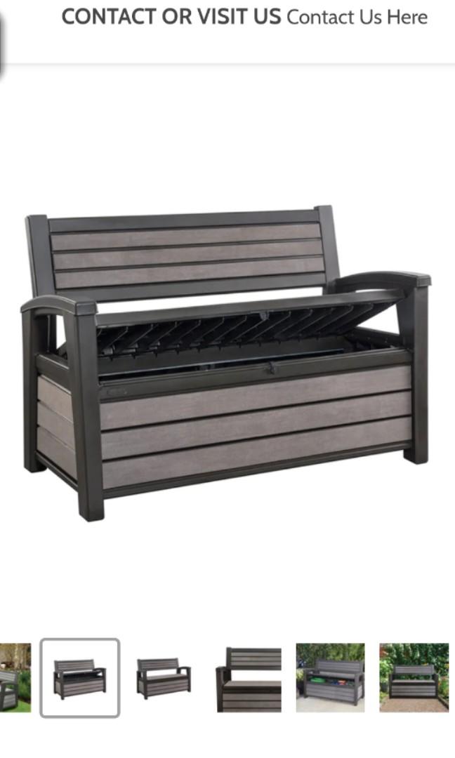 KETER Hudson storage bench, Furniture & Home Living, Outdoor