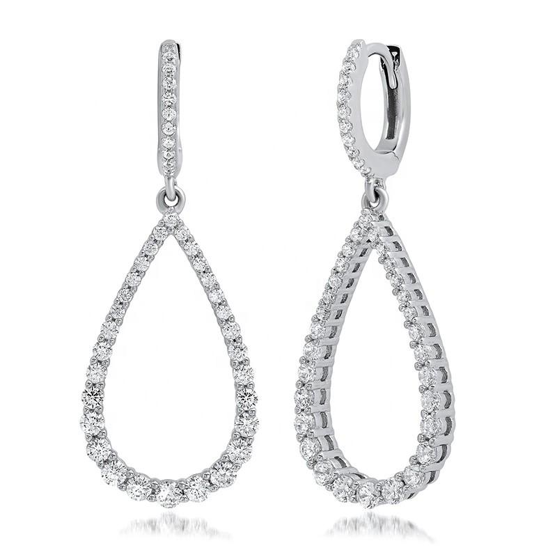 Gold and sales diamond drop earrings
