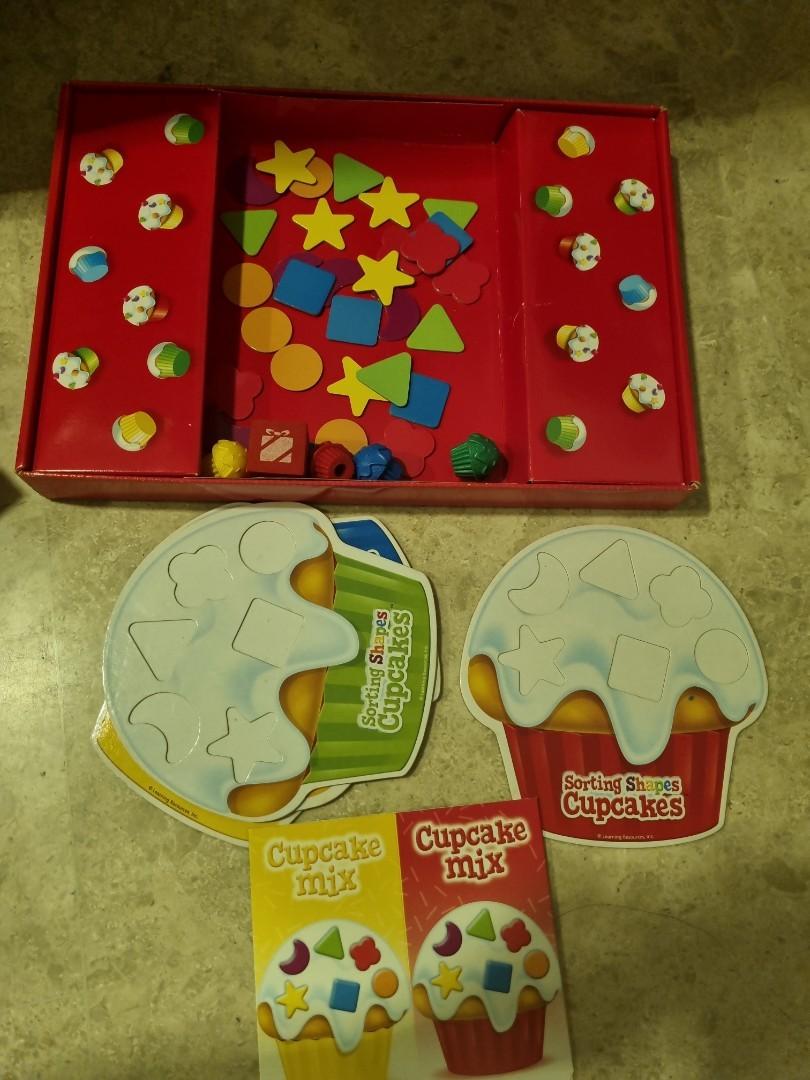 Learning resource sorting shapes cupcakes, Hobbies & Toys, Toys & Games