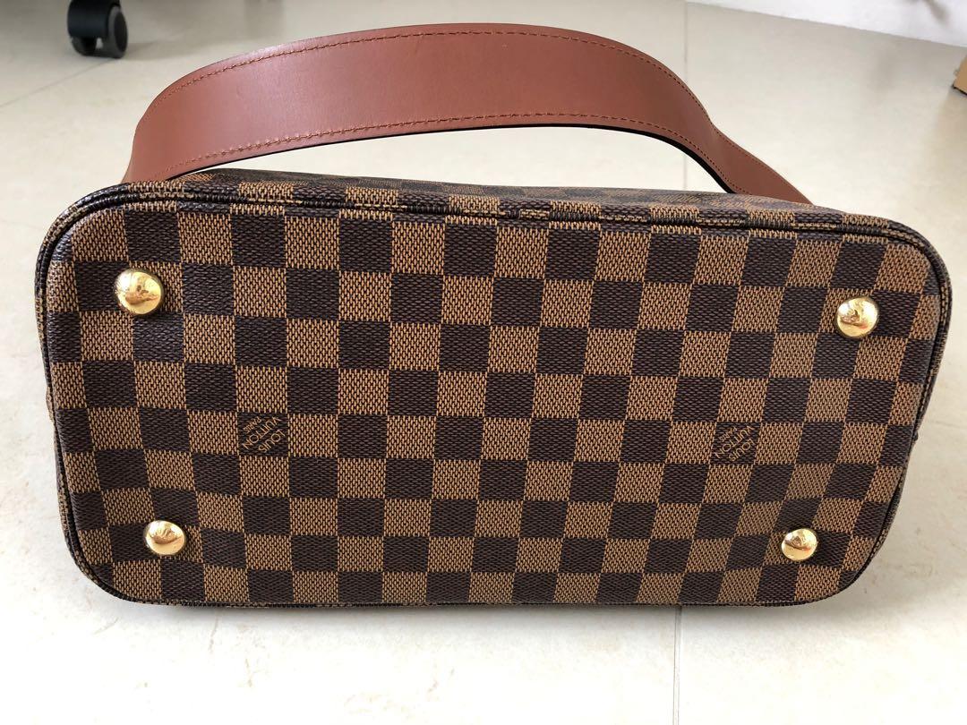 Belmont cloth handbag Louis Vuitton Brown in Cloth - 33606849