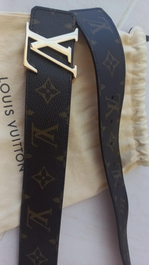 Louis Vuitton Mono Circle Gold Buckle Belt Leather ref.942229