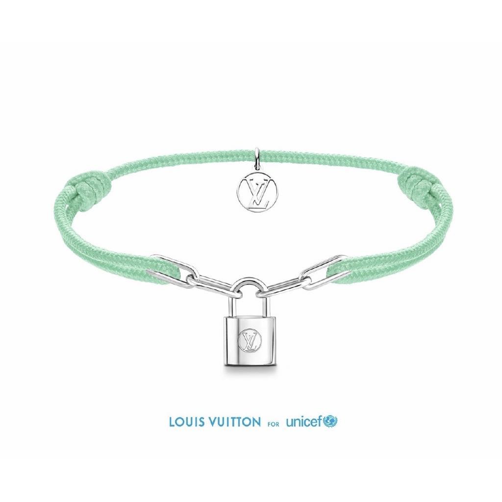 Louis Vuitton Silver Lockit X Doudou Louis Bracelet - Black