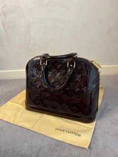 Louis Vuitton Womens Coated Canvas Monogram Macassar Studded Alma PM Handbag