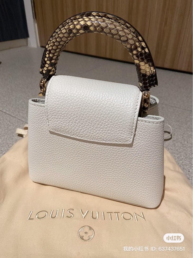 Louis Vuitton Capucines Bag Leather with Python Mini at 1stDibs