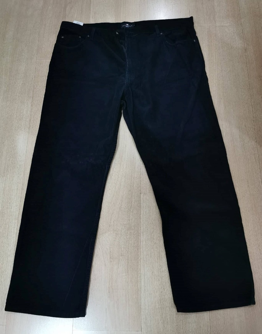 Marks & Spencer Blue Harbour Ribbed Jeans Navy Large/Plus Size, Men's ...