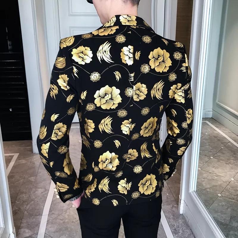 Gold hotsell floral blazer