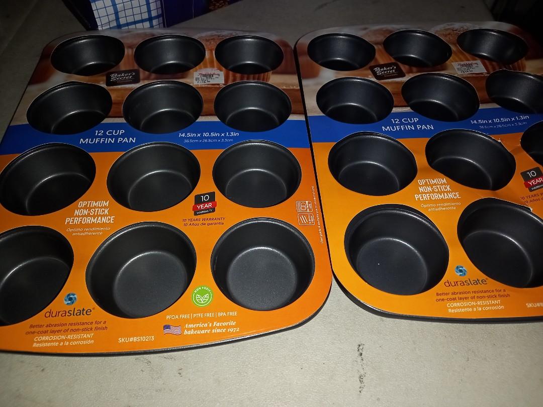 Muffin Pan (Category: Bakeware) located in Manila. Submitted by babybulilit (Listing ID 1181176369, Image 2). Description: brand new sold per pc ONLY 1 PC AVAILABLE!!!! bought for 815.00 pesos each free delivery may be arrange if near my place BRAND: baker's secret 12 cups muffin pan ■■descriptions on pictures loc:sampaloc manila.