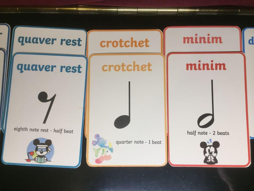 Music Lesson Flash Card 音樂拍子音符教學輔助學習卡 興趣及遊戲 手作 自家設計 工藝用品及工具 Carousell