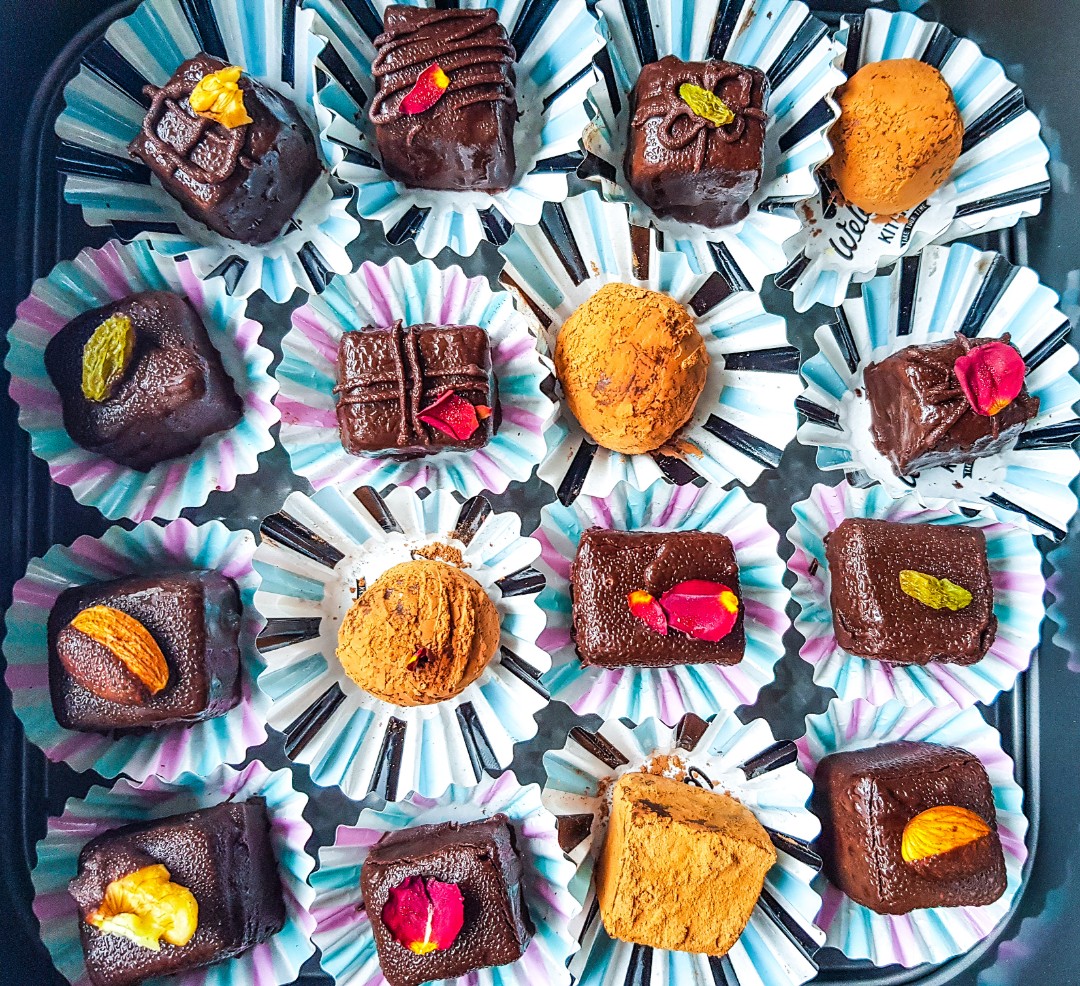 Eggless Vegan Nama chocolate truffles (keto available) Christmas