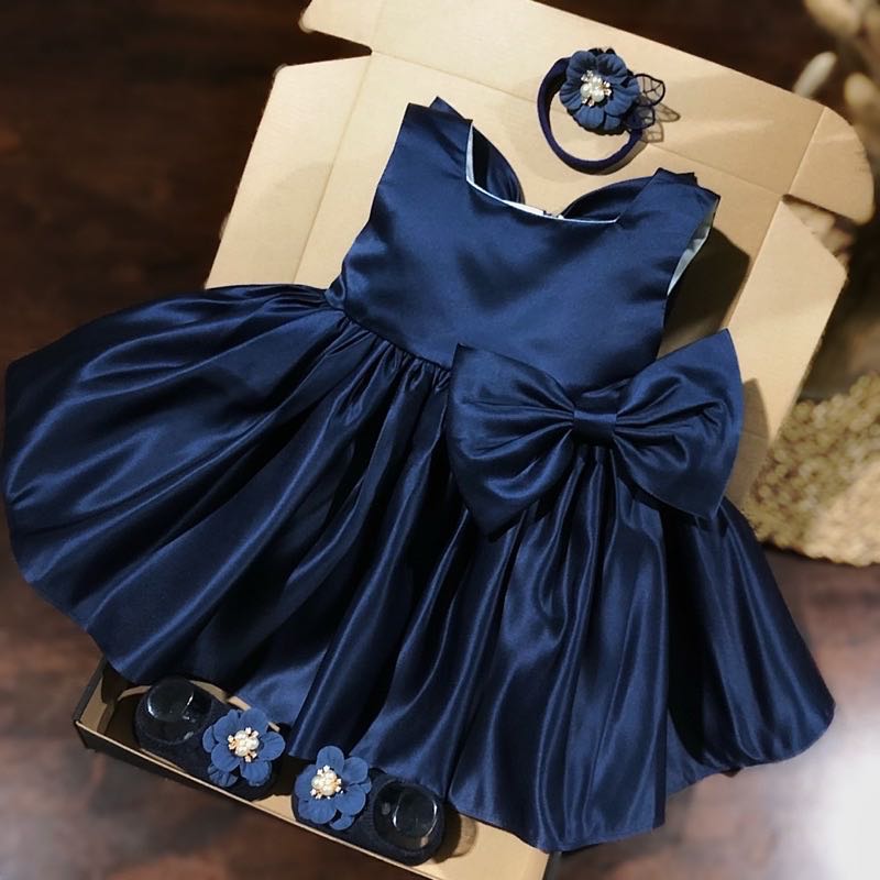 Navy Blue Baby Dress Babies Kids Babies Kids Fashion on