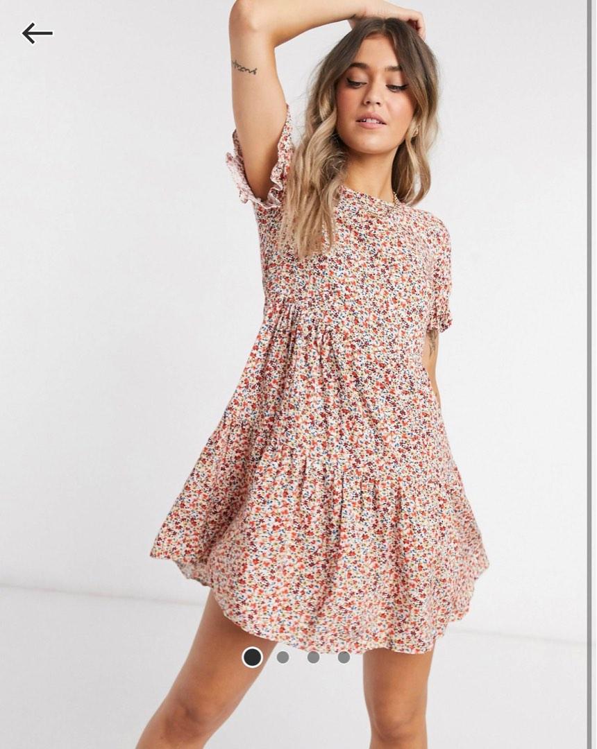 New Look Frill Sleeve Smock Dress Women s Fashion Dresses Sets
