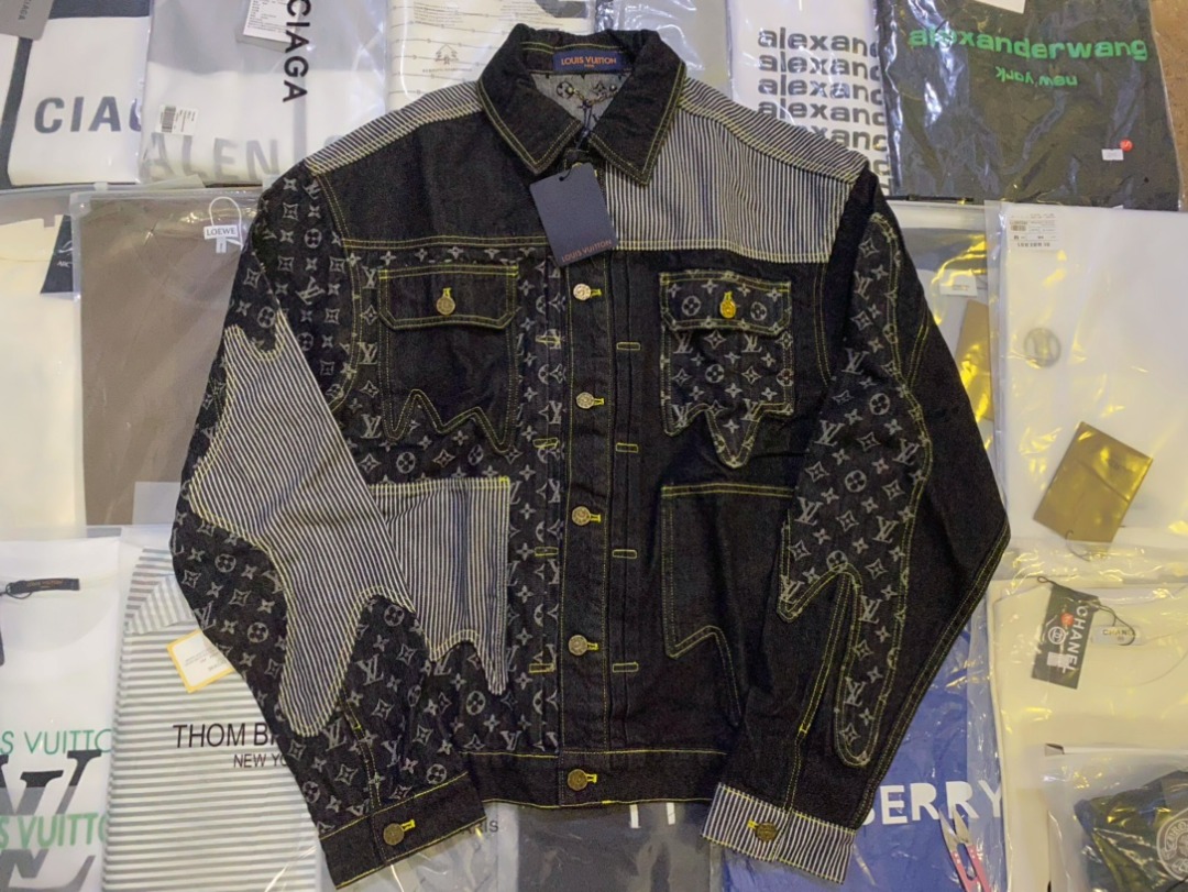 Damier denim trucker jacket LV, Men's Fashion, Coats, Jackets and Outerwear  on Carousell