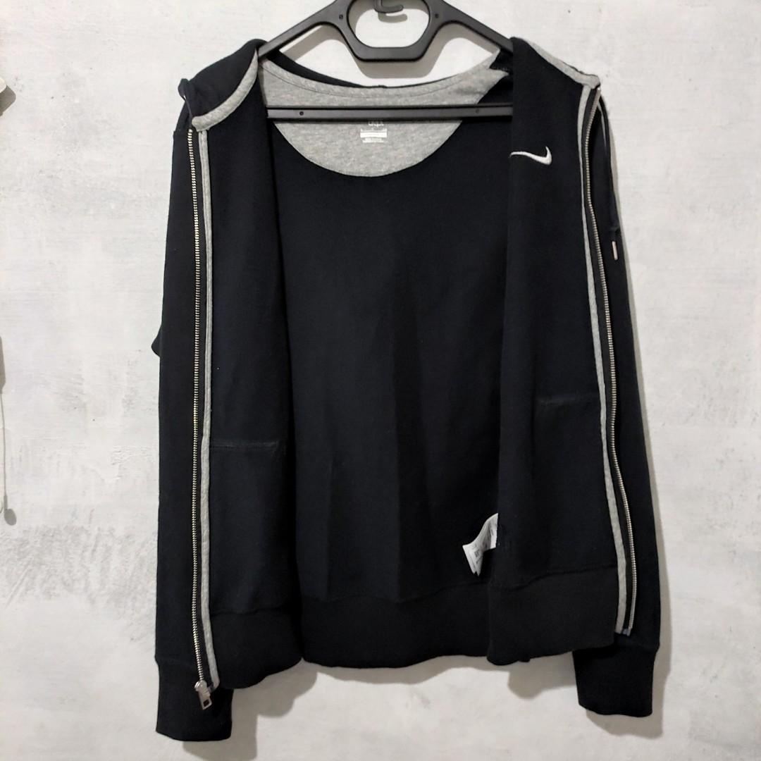 Nike the athletic dept Hoodie Zipper, minus, Fesyen Pria, Pakaian , Atasan di Carousell