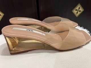 Nude Wedges/ zara sandal