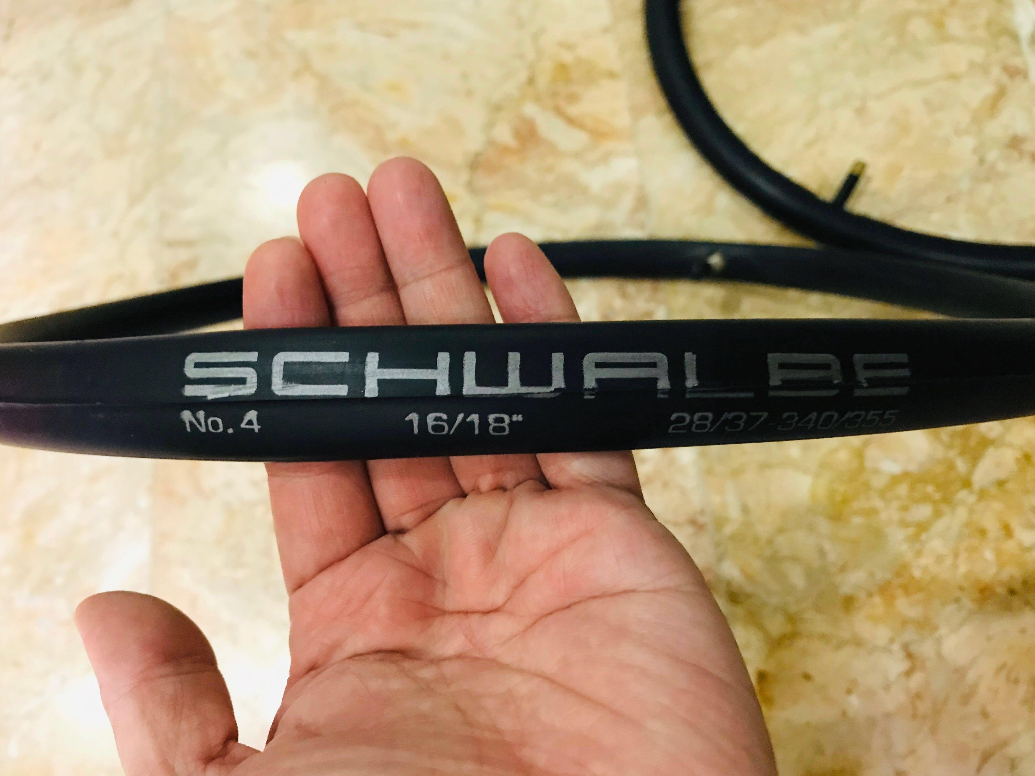 Original brompton & Schwalbe inner tube 1 pair , Sports Equipment