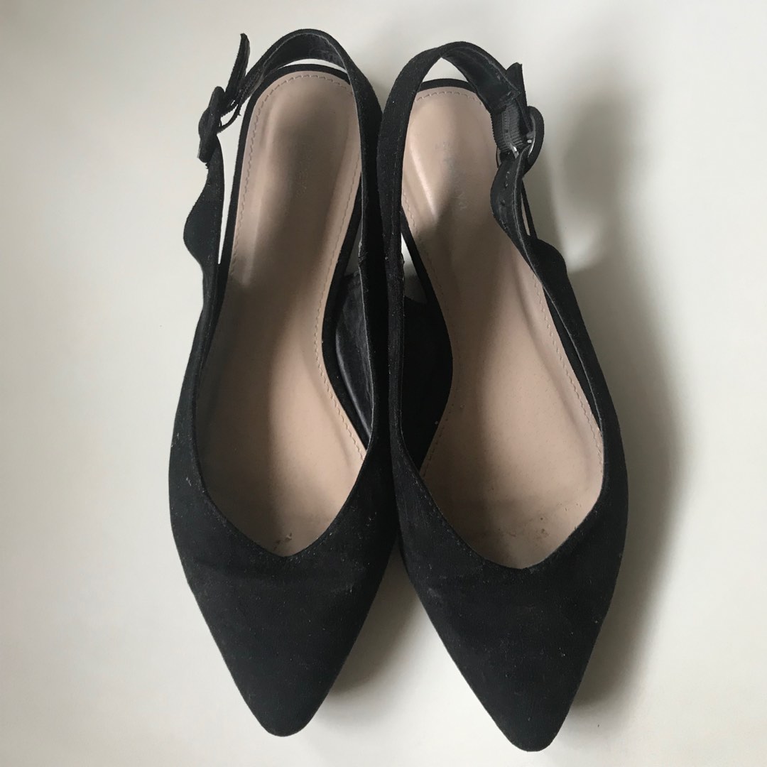 Pointed Toe Flip Flops - Black main image 1