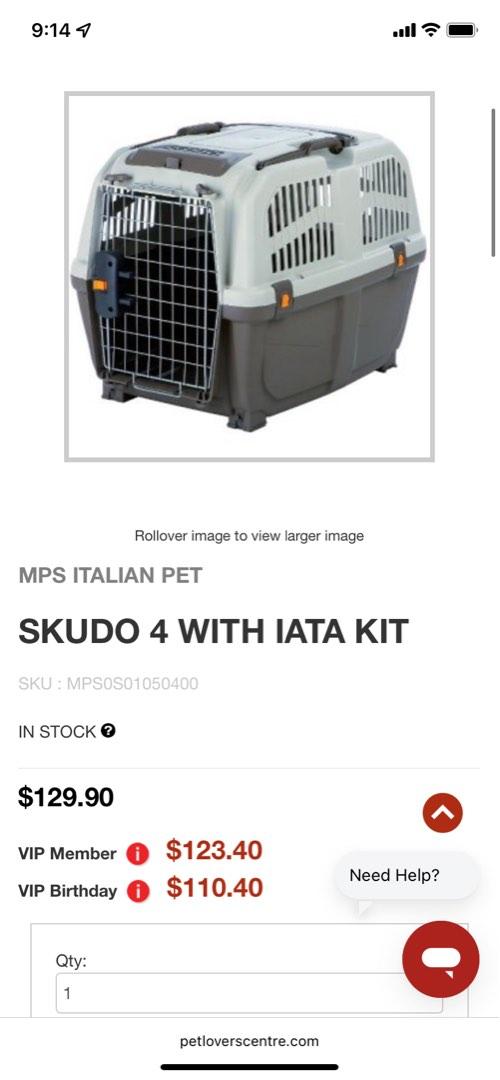 Pet Carrier SKUDO 4 WITH IATA KIT, Pet Supplies, Homes & Other Pet