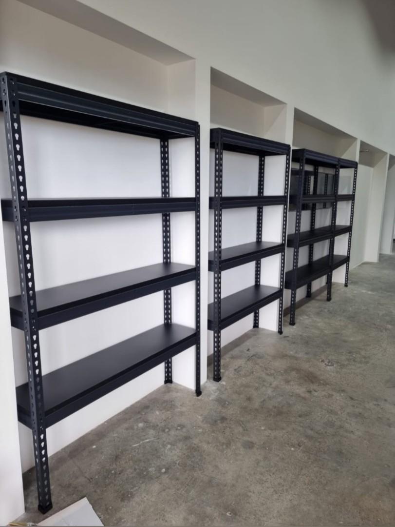 Premium Black Metal Boltless Rack [Customisable], Metal Storage Rack ...