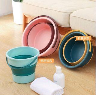 Premium Collapsible Foldable Pail Bucket home kitchen bathroom