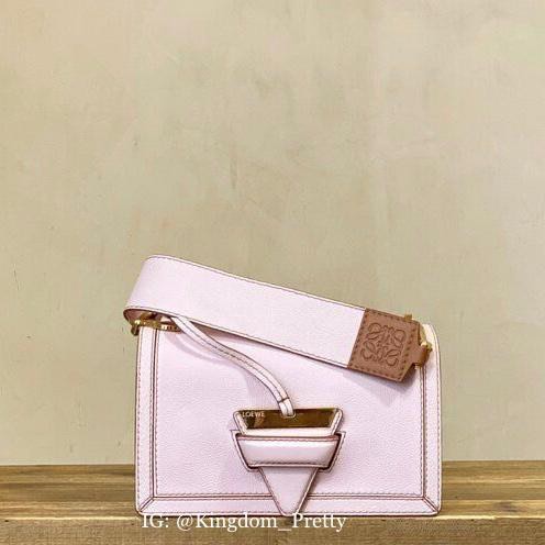 Pre-order Loewe Soft Barcelona Flap Bag in Pink Grained Leather, Luxury ...