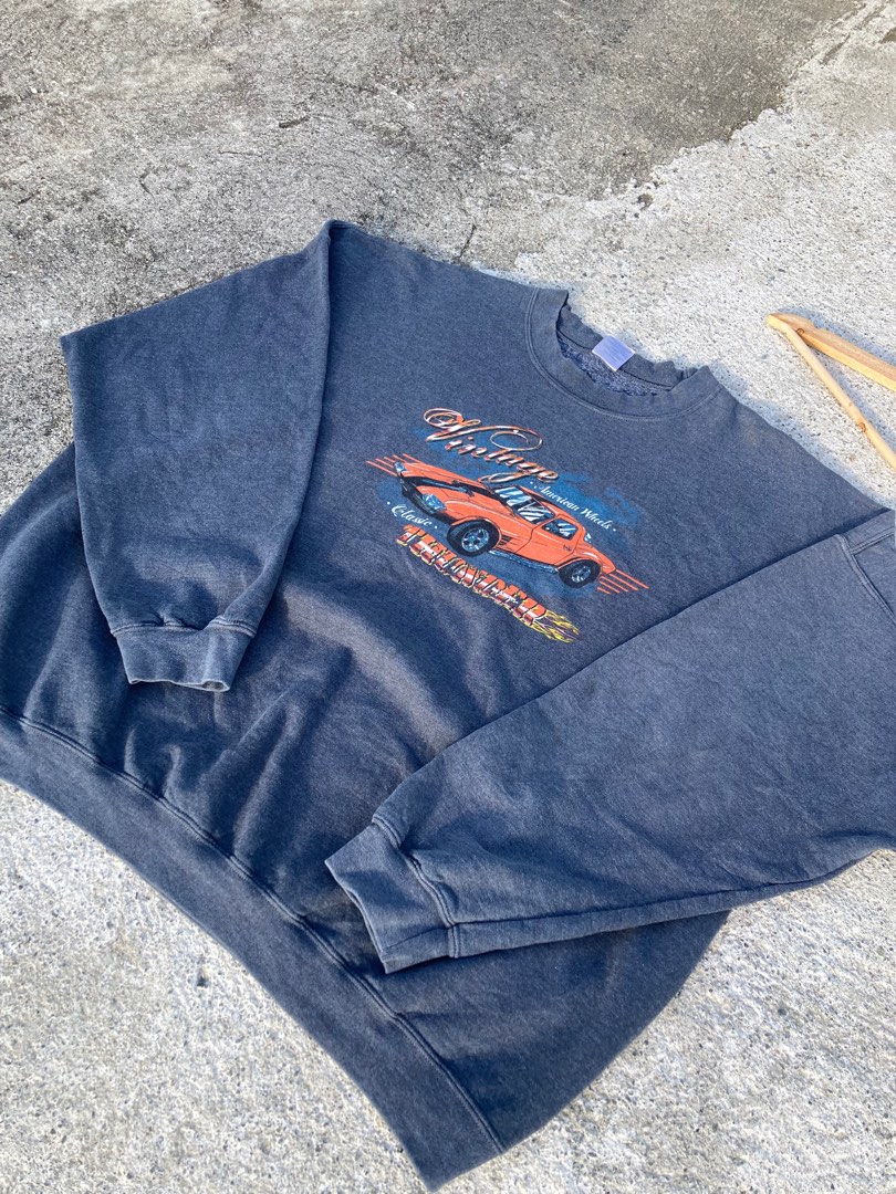 Pullover Vintage Car, Men's Fashion, Coats, Jackets and Outerwear on