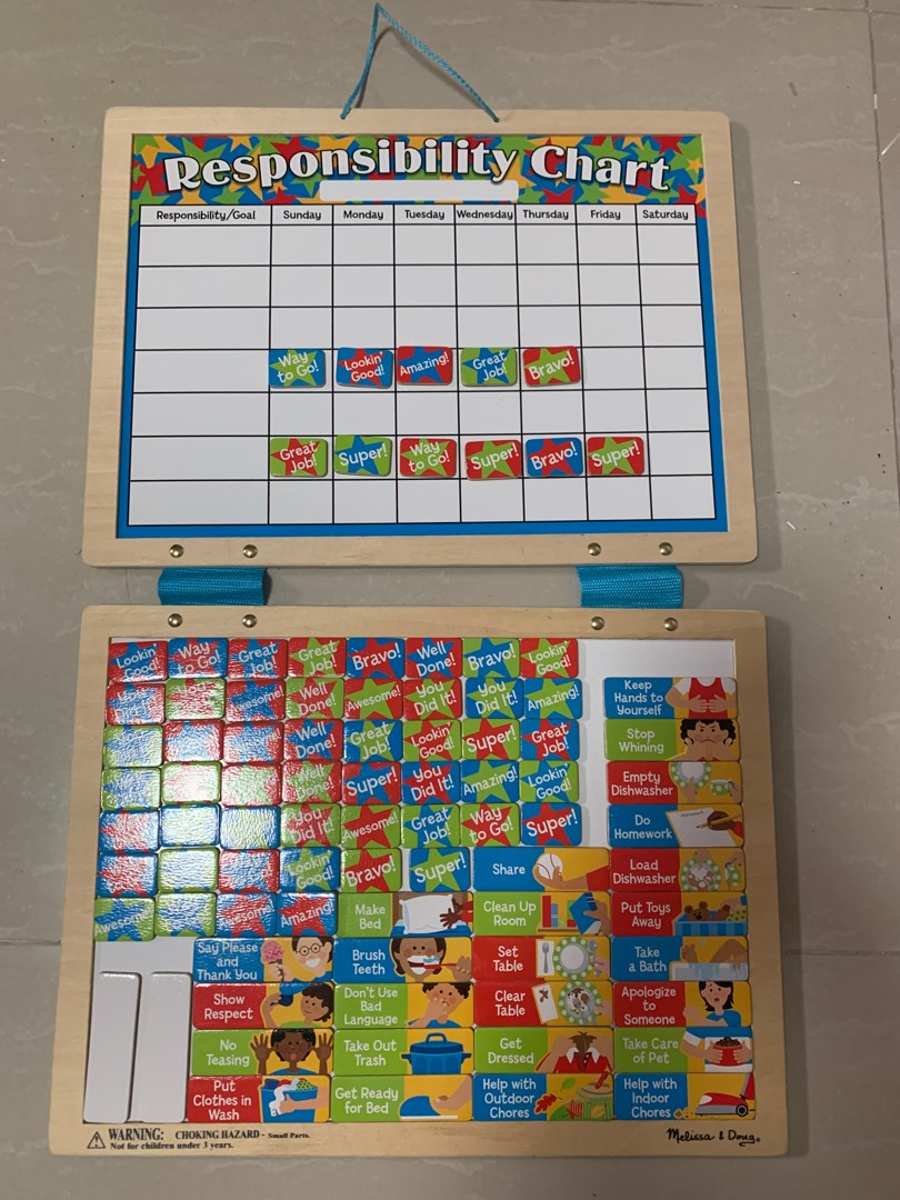 Responsibility Chart, Hobbies & Toys, Toys & Games on Carousell